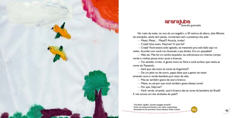 Imagem: reprodução Livro Vermelho das Crianças Desenhos foram feitos por crianças que participaram de um concurso