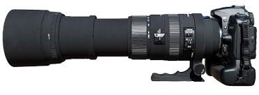 Lente Sigma 150-500 mm com câmera Nikon